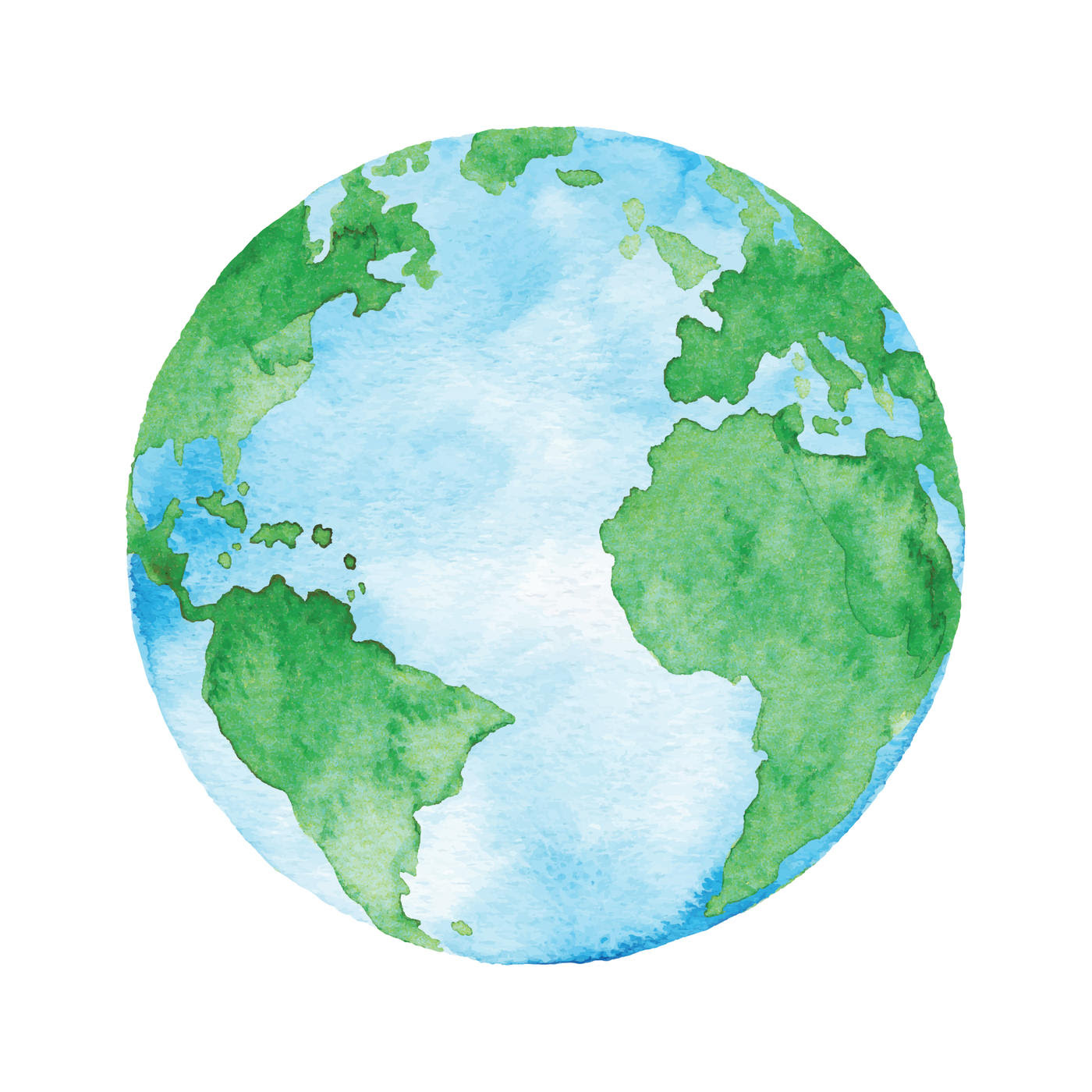 watercolour of the planet earth